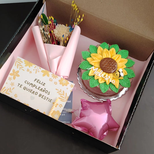 BOX con Minicake Girasol